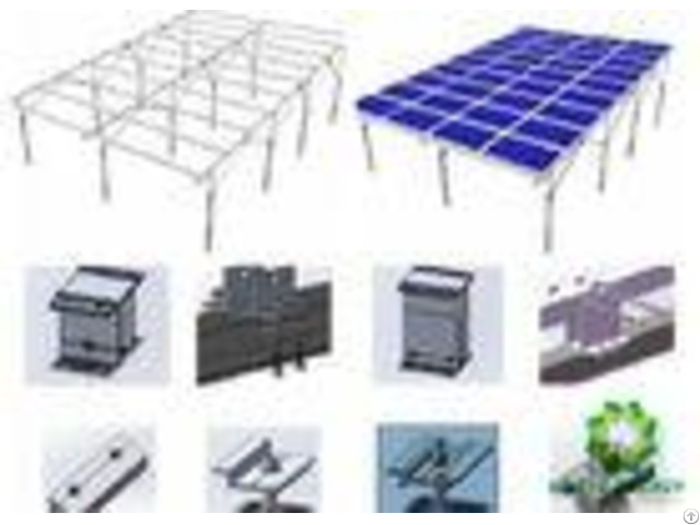 Lightweight Aluminum Ground Solar Mounting Brackets Patented Easy Installation