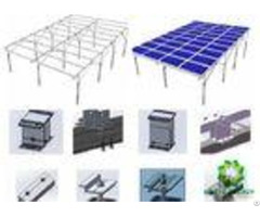 Lightweight Aluminum Ground Solar Mounting Brackets Patented Easy Installation