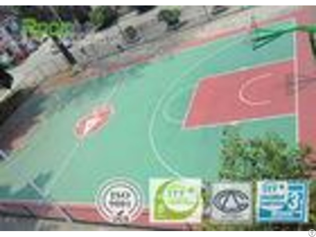 Silicone Pu Athletic Court Outdoor Play Surfaces Durable Liquid Coating State