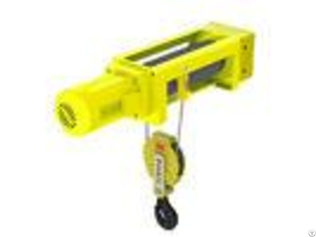 Yellow Color Mini Electric Wire Hoist 2 1 Rope Reeving Leading Crane For Lifting Goods