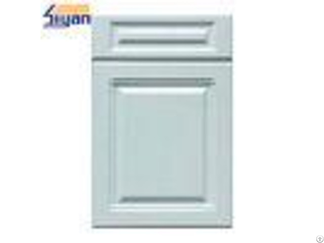 Light Blue Mdf Kitchen Cabinet Doors Pvc Film Surface For Wall Hanging Cabinets