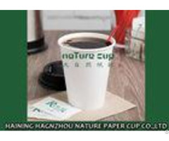 Plain White Compostable Pe Coated Paper Cup Environmental Protection