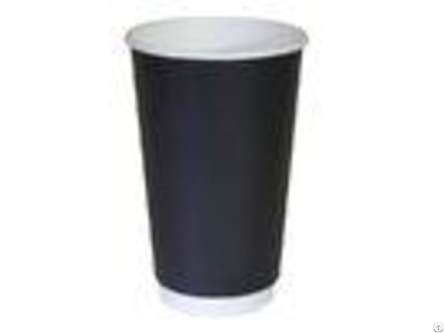 Flexo Print 16 Oz Double Wall Paper Cups Glossy Printed Insulated Eco Friendly