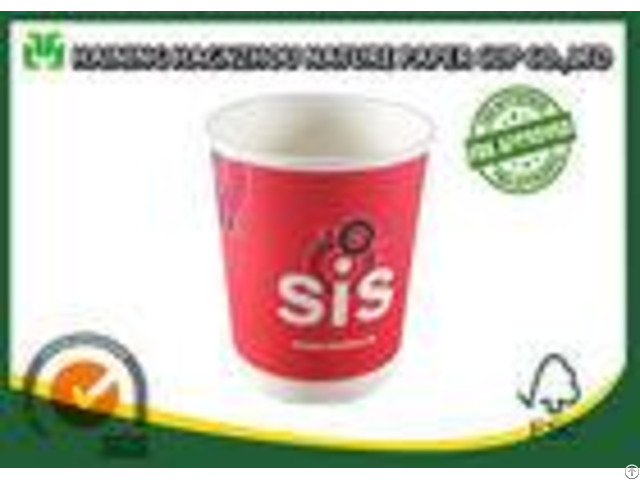 Home Office Double Wall Paper Cups 400 Ml White Color For Hot Drinks