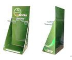 Fashion Green Portable Cardboard Counter Displays Shelfs Encd023 For Hanging Disposed Good