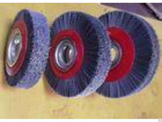 Deburring Gear Circular Abrasive Nylon Wheel Brush 6 Inch Od 90 Mm Middle Plate