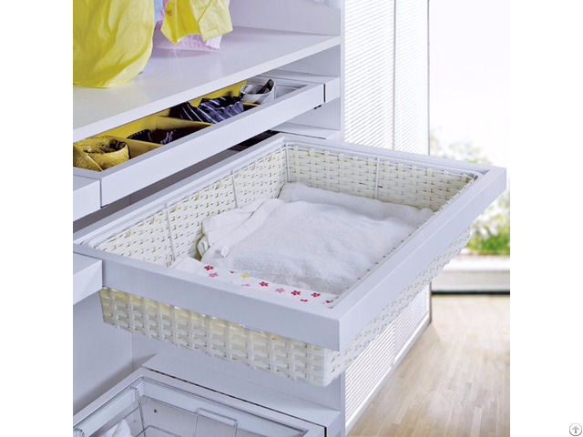 Soft Close Wardrobe Rattan Basket