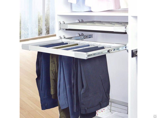 Wardrobe Soft Close Pull Out Trousers Rack