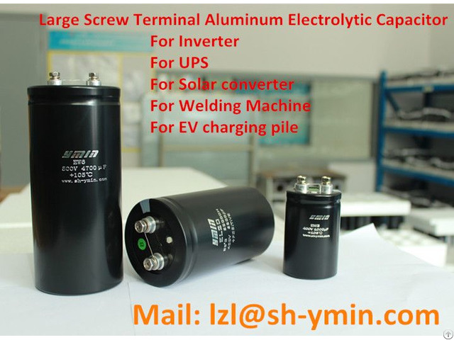 Ups Large Screw Terminal Aluminum Electrolytic Capacitor Bolt Type