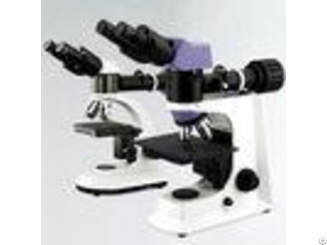 Quadplex Nosepiece Upright Metallurgical Microscope Reflecting Halogen Illumination