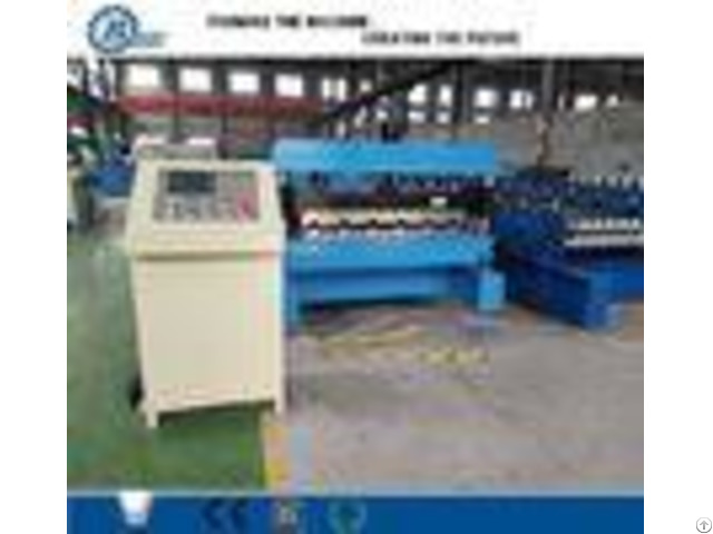 Galvanized Steel Trapezoidal Roofing Roll Forming Machine With Hydraulic Decoiler