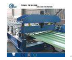 Building Roof Panel Roll Forming Machine With Hydraulic Cutting Type