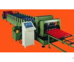 Custom 1200mm Feeding Width Step Tile Roll Forming Machine With Plc Control System