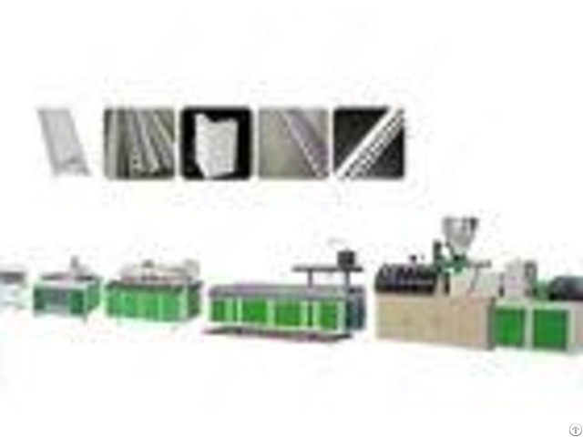 Conical Twin Screw Pvc Profile Extrusion Line Stainless Steel Plastic Corner Production Machine