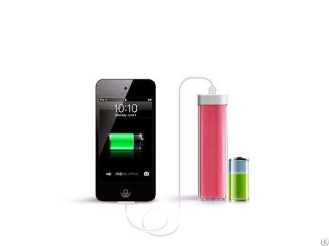 High Quality Lipstick 2600mah Portable Power Bank Charger For Smart Phones