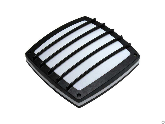 Square Bulkhead Wall Light With Grill Ip65 Ik10 20w From Manufacture