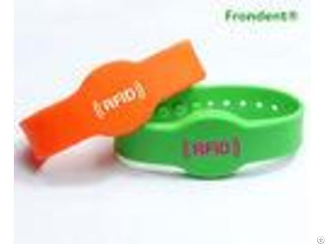 Silicone Rfid Chip Wristband Multi Color Half Round Shape Eco Friendly