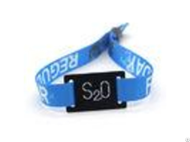 Festival Ticket Disposable Rfid Chip Wristband Glossy Surface Custom Design