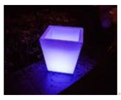 Square Solar Powered Glowing Plant Pot Ir Remote Control Inductive Charging