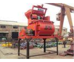 Double Shaft Forced Electric Concrete Mixer Js750 High Efficient With Mn Blade 750l