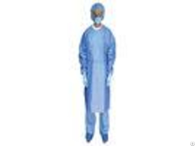 Blue Medical Sms Disposable Isolation Gowns Fluid Repellent Eo Sterile With Ce