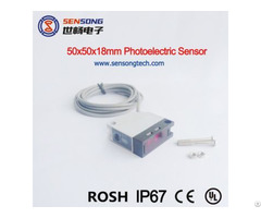 50x50x18 Square Photoelectric Sensor Diffuse Through-beam Retro-reflective Mode