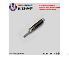 M12x42mm 59mm Cylinderical Capacitance Capacitive Proximity Sensor Switch Waterproof 2m Cable