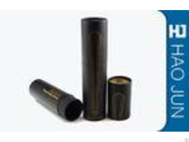 Black And White Paper Cardboard Cylinder Tubes For Wine Gift Packaging