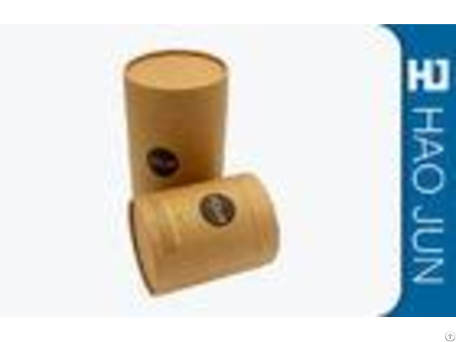 Hard Cardboard Cylinder Tube Packaging Recyclable Kraft Materials With Logo Printed