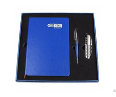 Newly Promotional Leather Loose Leaf Diarysk With Pen Business Set