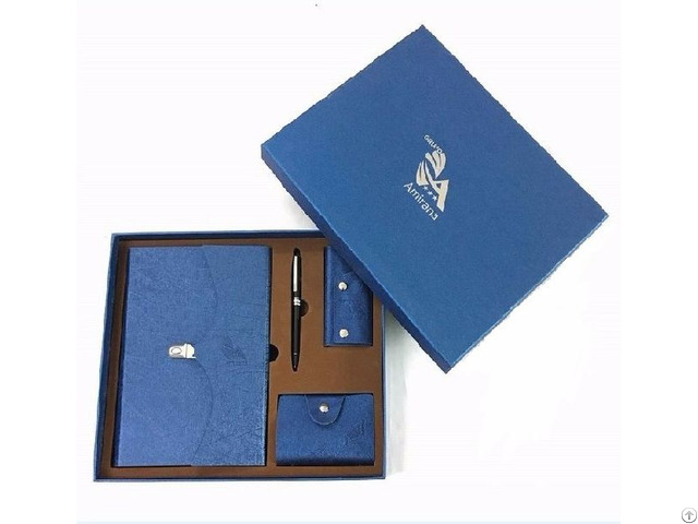 Business Gift Set With Pen Keychain Bag