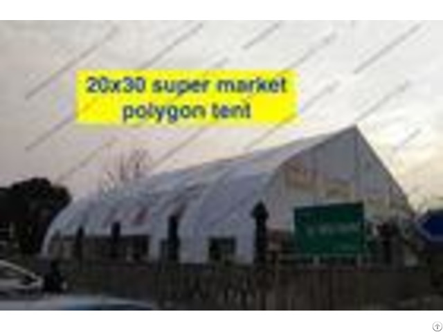 Heat Resistant Tfs Tent Easy Assembled With Inflaming Retarding White Pvc Fabric