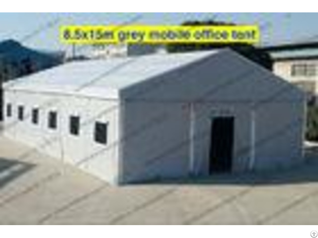 Emergency Gray Pvc Military Army Tent 8 5 X 15m With Rolling Windows And Doors