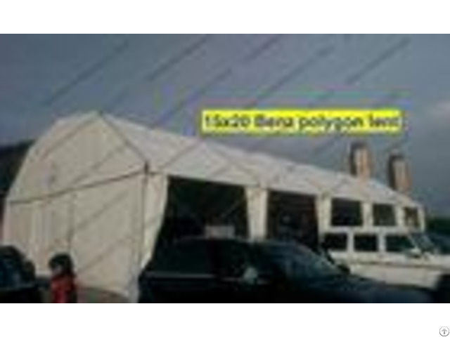 Light Weight Cover Polygon Tent 15m X 20m White Pvc Roof Mesh Window