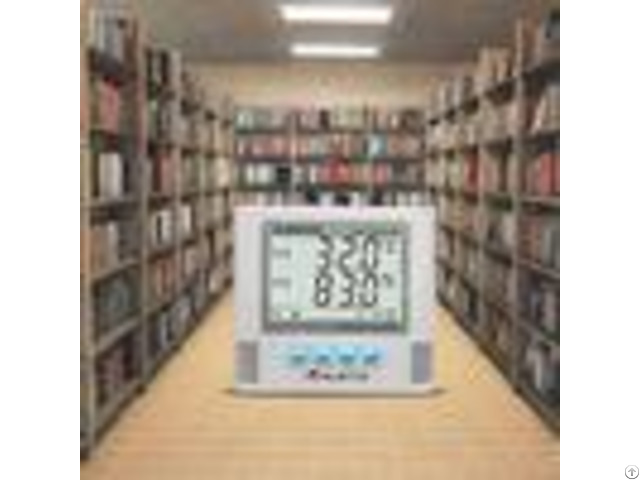 Indoor Digital Thermometer Hygrometer With Lcd Display Abs Material 330g