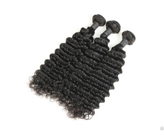 8a Brazilian Deep Wave Human Virgin Hair Weave 3 Bundles With Lace Frontal