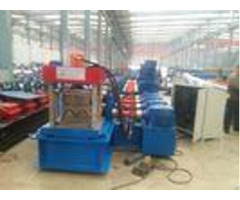 W Profile Gearbox Control Fast Way Gardrail Roll Forming Machine With Auto Cutting For 3 5mm Thickne