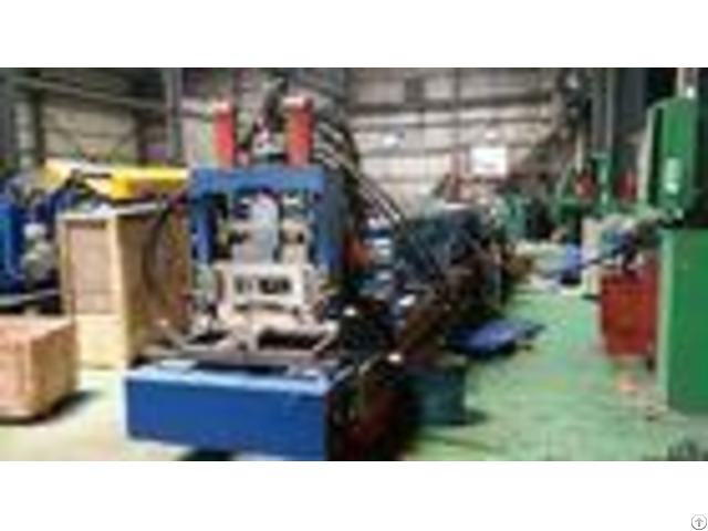 Steel Frame C Z Purlin Roll Forming Machine With 11 5kw Motor And Automatical Cutting Devices