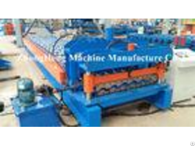 Roofing Sheet Roof Tile Roll Forming Machine With Hydraulic Cutting System