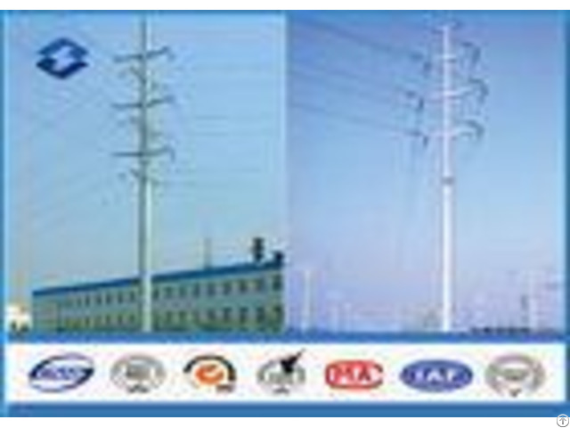 8m Angle Composite Utility Poles Galvanised Steel Pole 470 630 Mpa Tensile Strength
