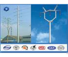 110kv Double Circuits Angle Electrical Power Pole For Distribution Line