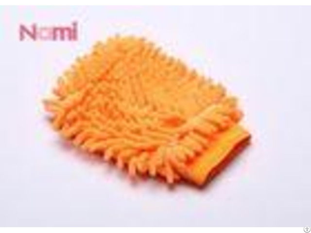 Microfiber Chenille Car Wash Mitt Gloves Shape Single Double Face 22 14cm