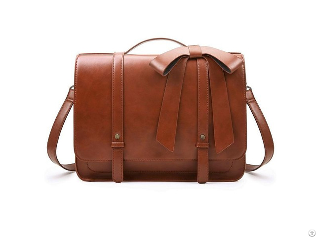Ladies Briefcase Pu Leather Laptop Backpack Shoulder Satchel Crossbody Bag