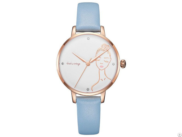 Latest Rose Gold Color Lady Watch