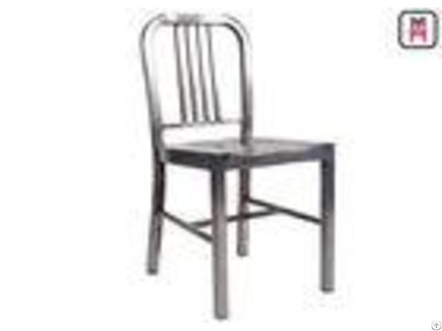 Aluminum Emeco Navy Stoolmetal Outdoor Dining Chairswith Glossy Curved Back