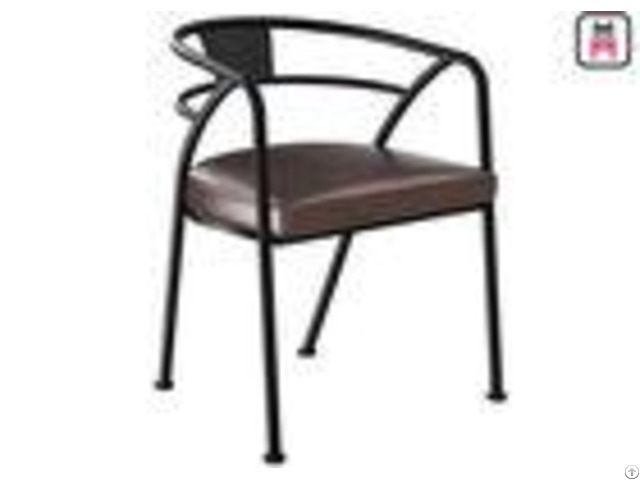 Loft Design Industrial Style Metal Restaurant Chairs With Leather Seats Arm Chair