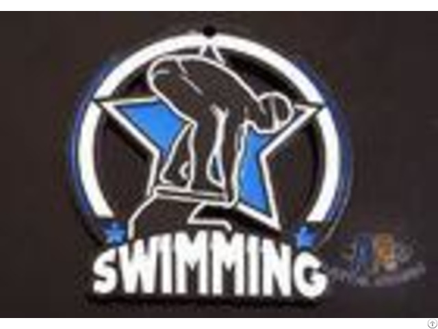 Soft Enamel Custom Zinc Alloy Metal Swimming Glow In The Dark Medals For Races