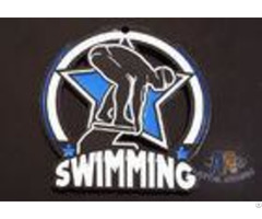 Soft Enamel Custom Zinc Alloy Metal Swimming Glow In The Dark Medals For Races