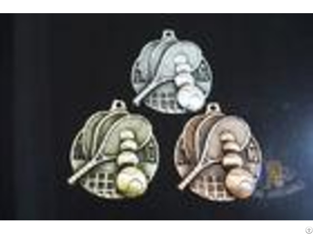 Custom Zinc Alloy Tennis Or Badminton Metal Engraved Medals Sports Marathon Running Medallon