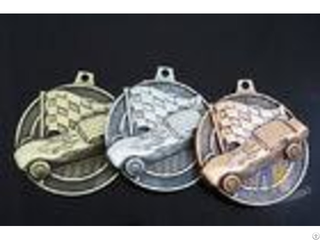Antique Plating 3d Design Custom Zinc Alloy Metal Engraved Racing Bicycle Medals Without Soft Enamel
